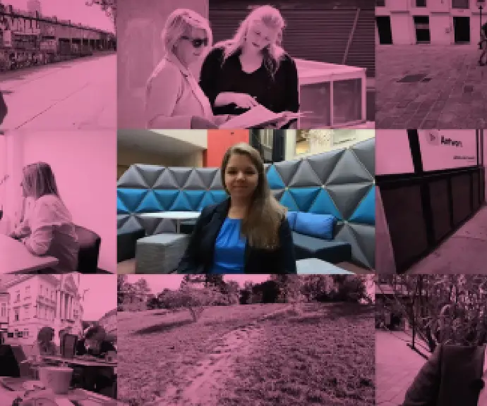 Mitarbeiter Portait und Working Foto-Collage vom Helvetia Team
