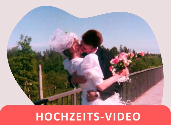 Forvideo - wir digitalisieren Ihr Hochzeitsvideo in bester Qualität Hochzeitspaar küsst sich auf Brücke