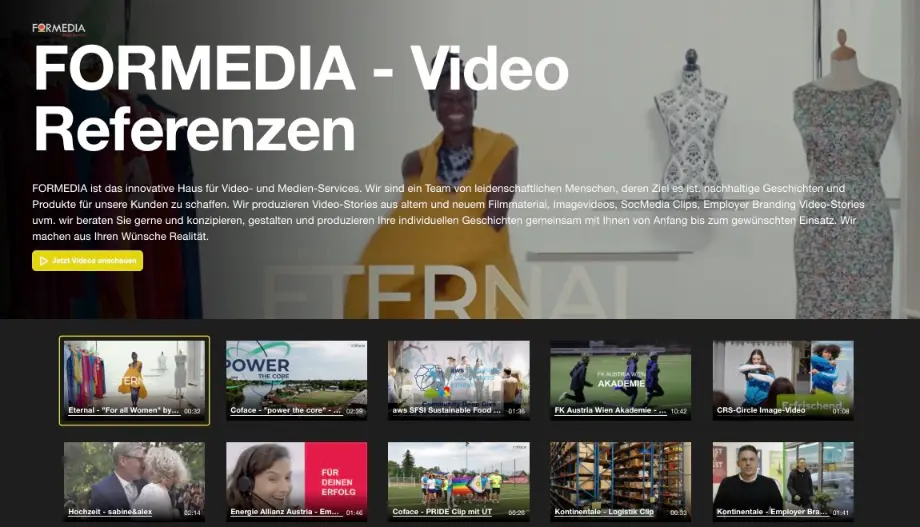 Formedia Titelbild der Vimeo Videogallerie
